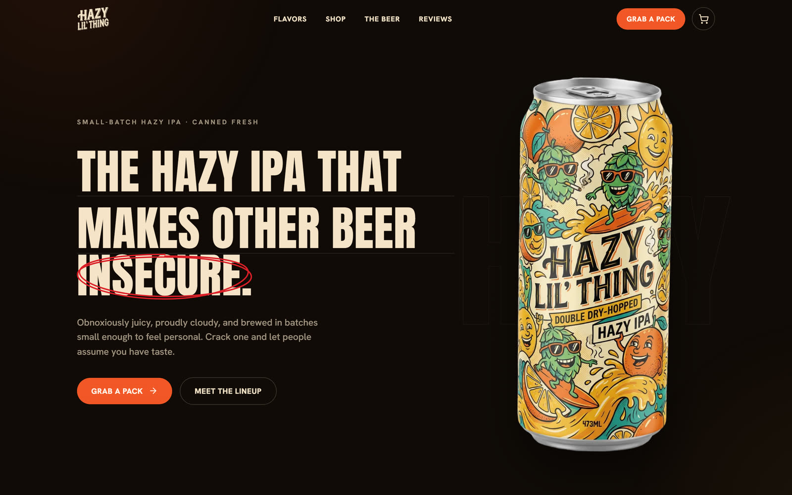 Hazy Lil' Thing home page