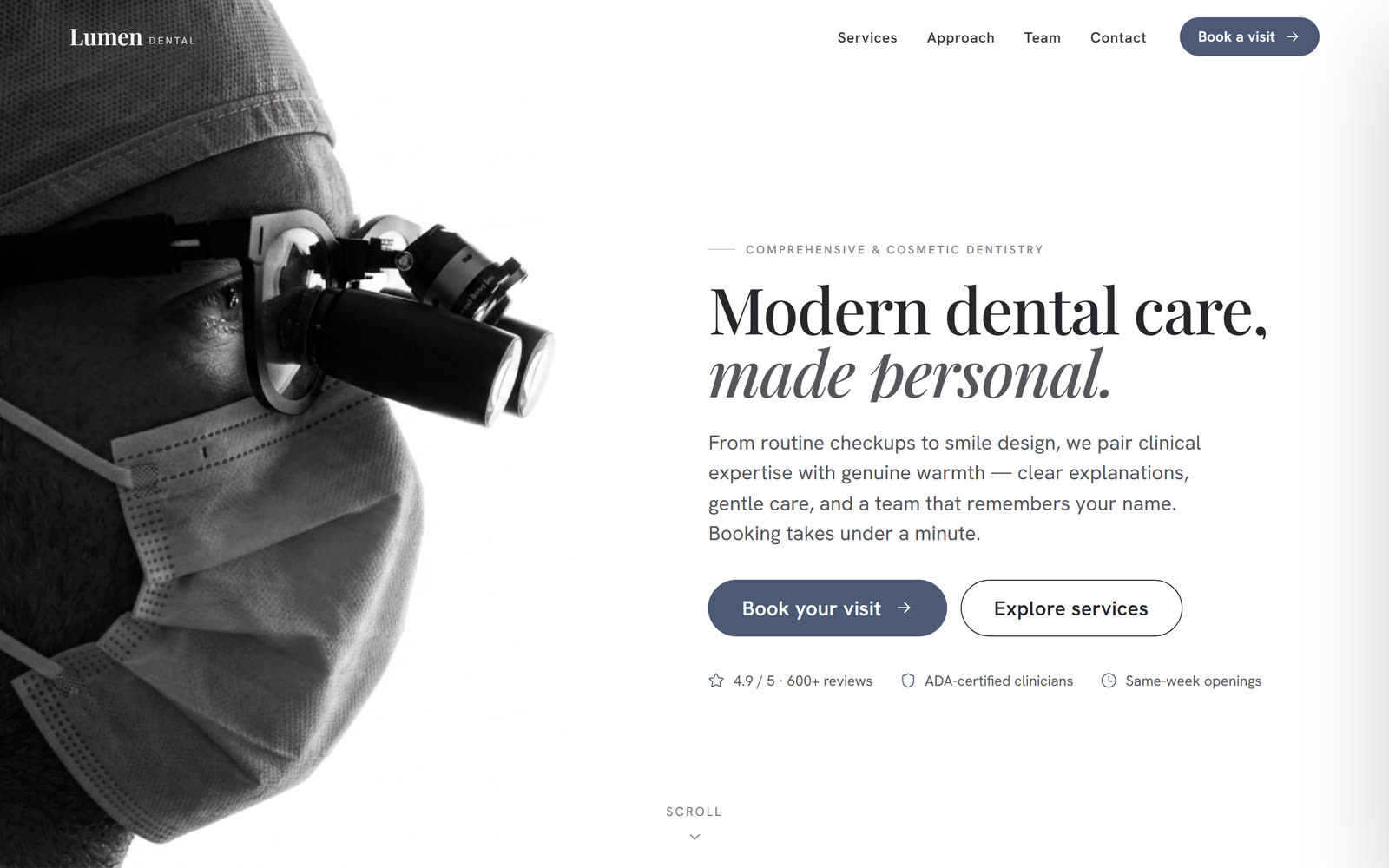 Lumen Dental home page